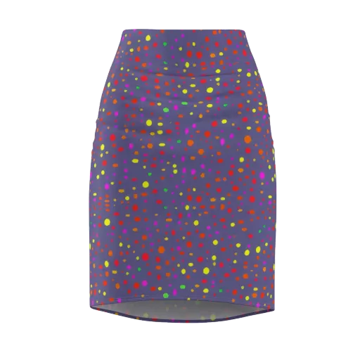Chromatic Confetti on a Pencil Skirt