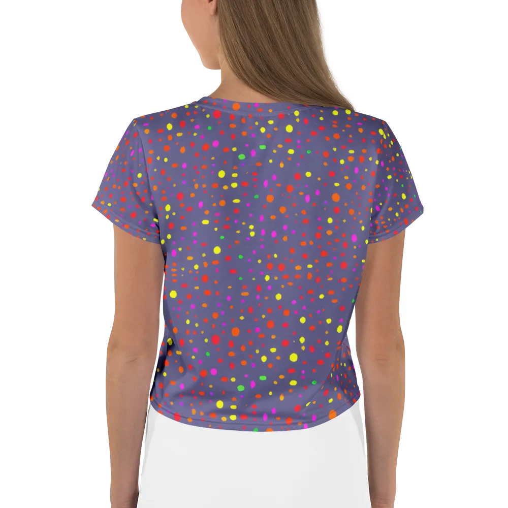 Chromatic Confetti on Crop Tee — Back