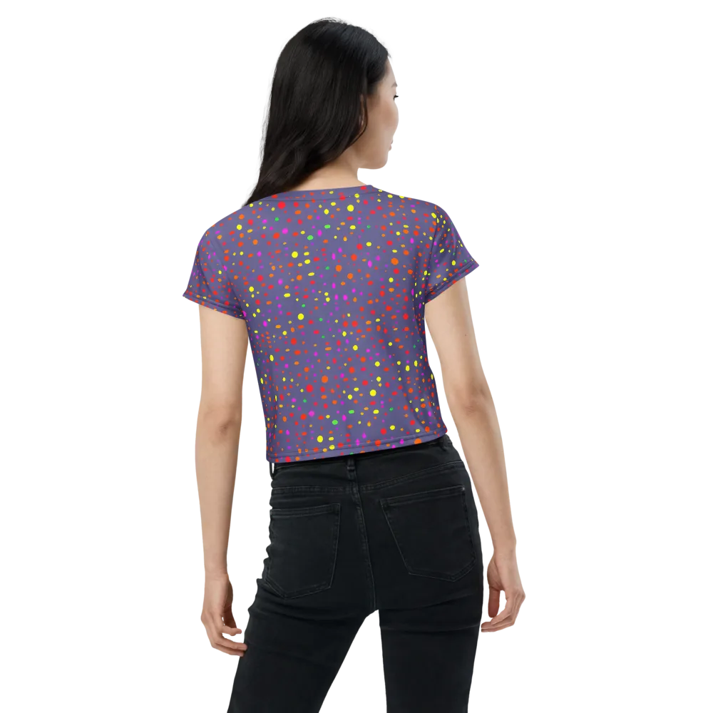 Chromatic Confetti on Crop Tee — Back