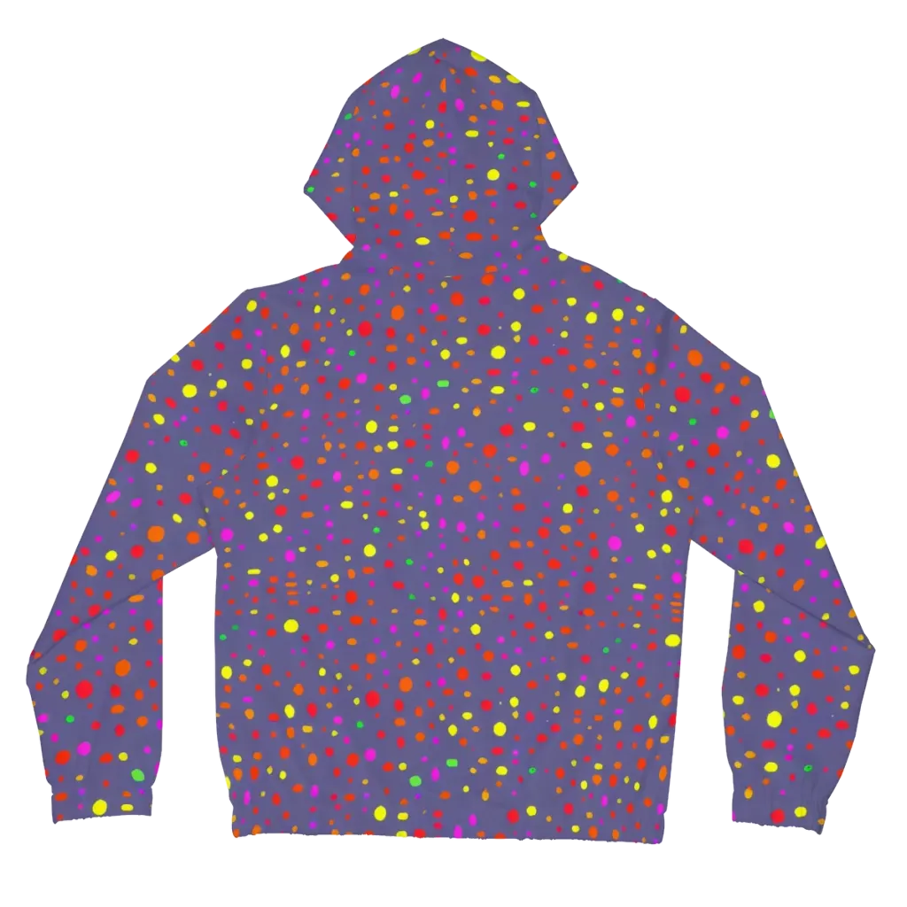 Chromatic Confetti on Women's Full-Zip Hoodie — Back