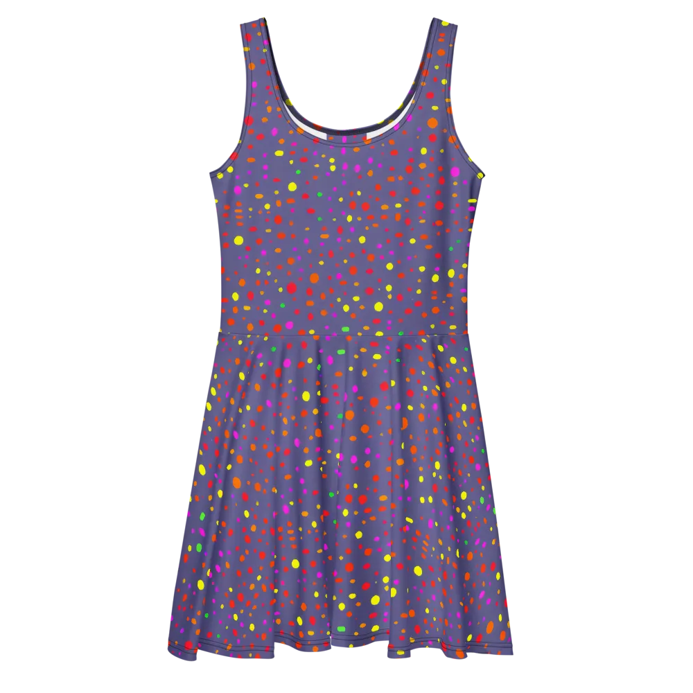 Chromatic Confetti on Skater Dress — Front