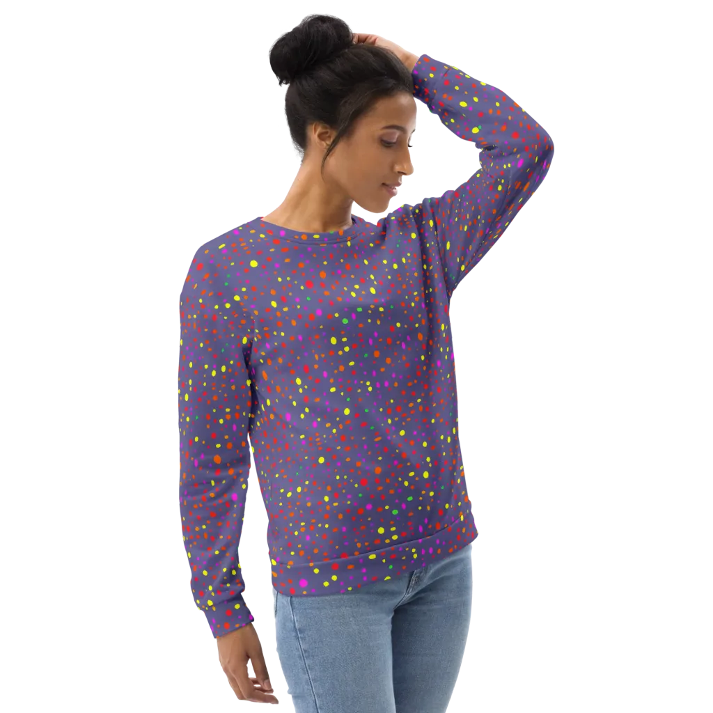 Chromatic Confetti on Sweatshirt — Right Front
