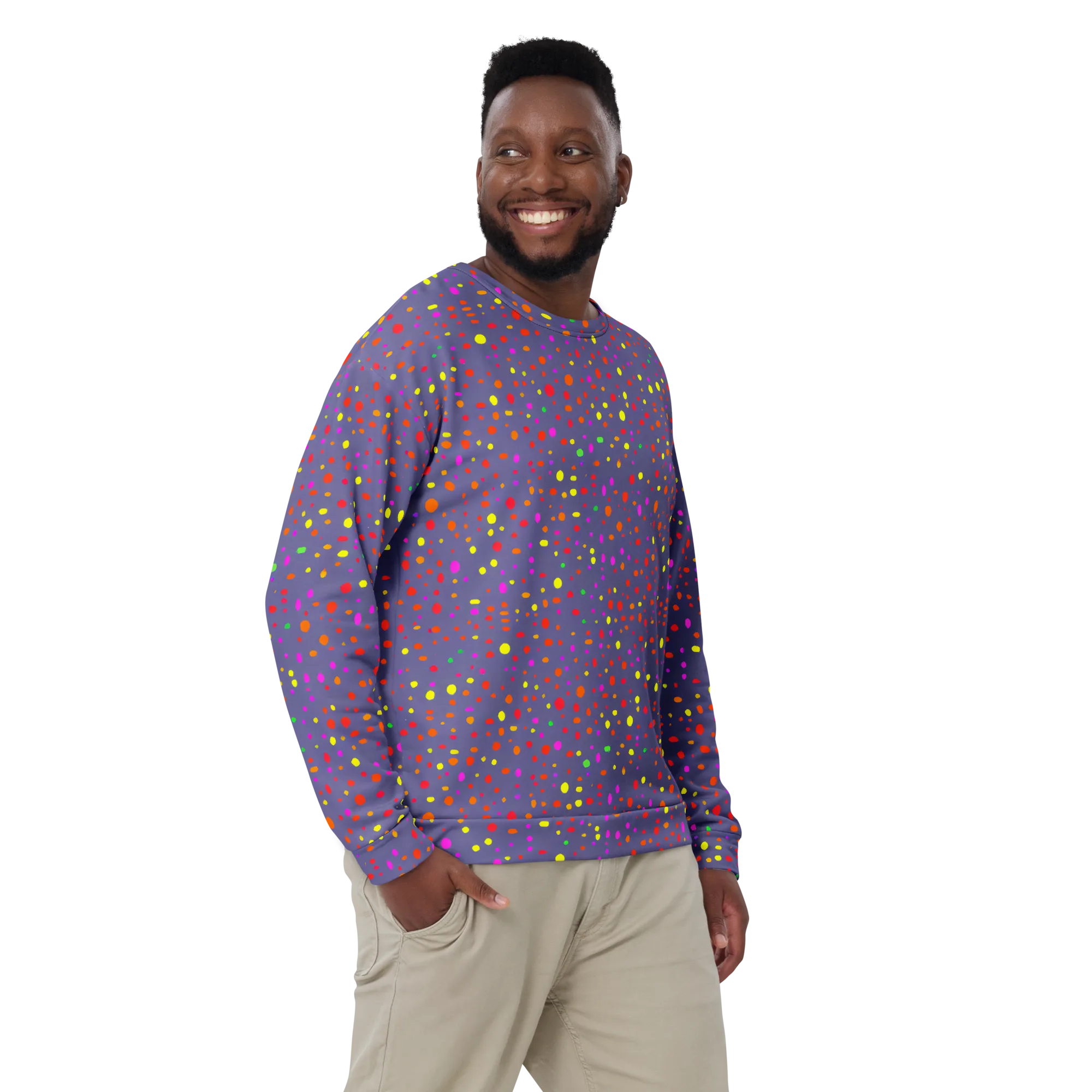 Chromatic Confetti on Sweatshirt — Front