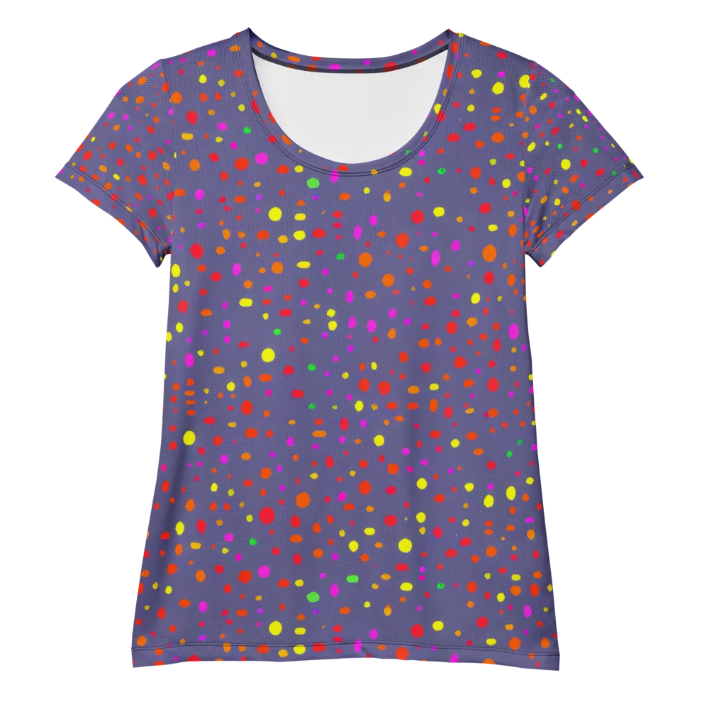 Chromatic Confetti on Women's Athletic T-Shirt — Front