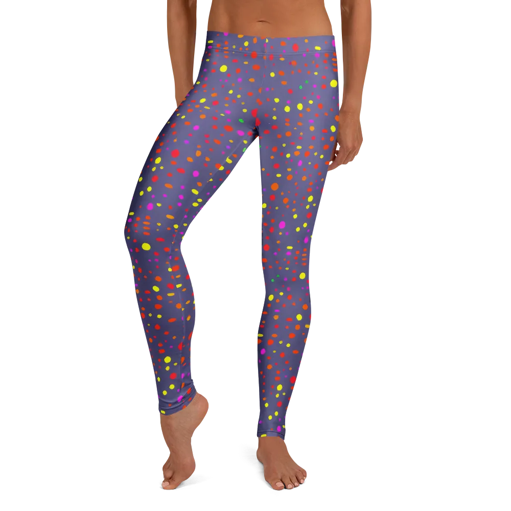 Chromatic Confetti on Leggings — Front