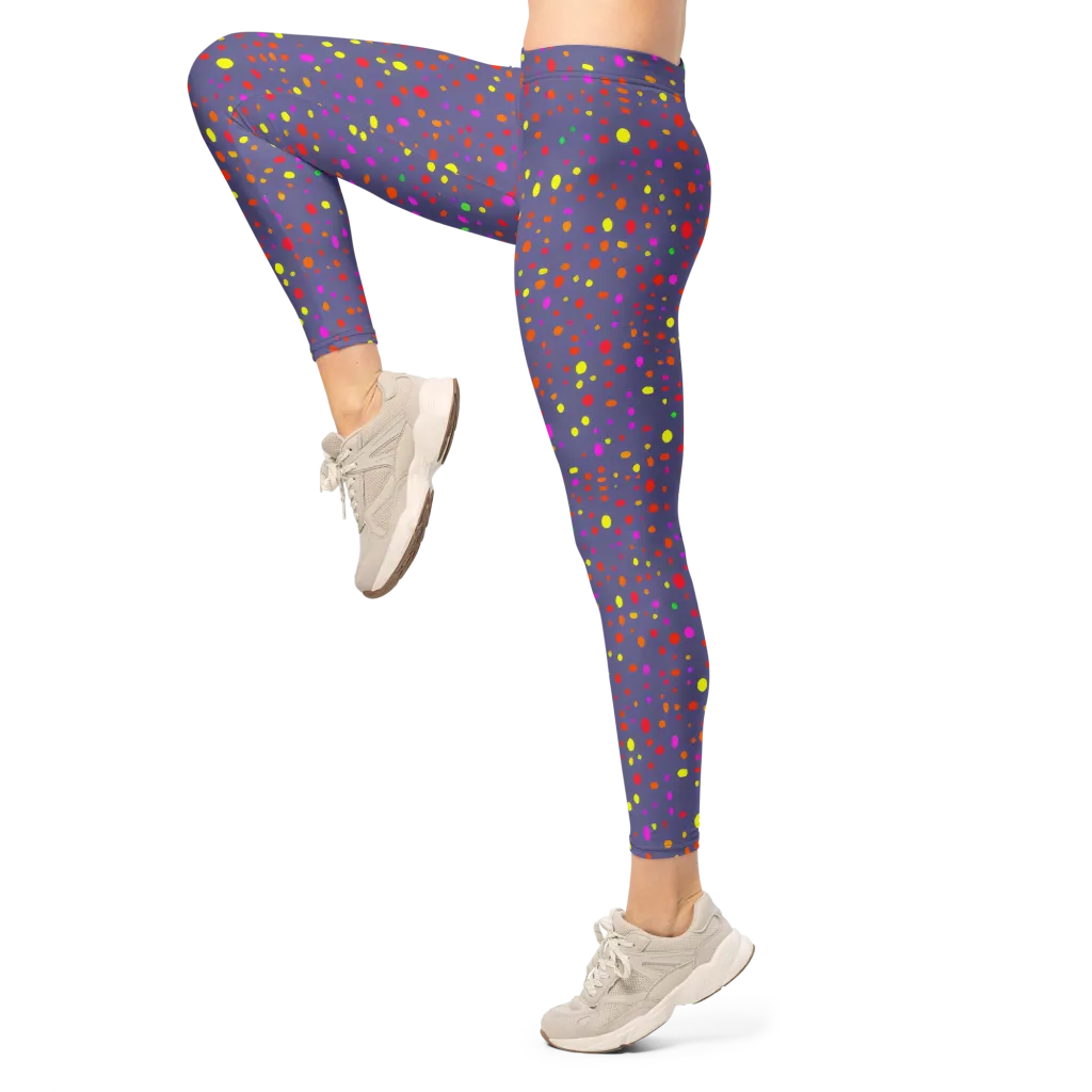 Chromatic Confetti on Leggings — Left