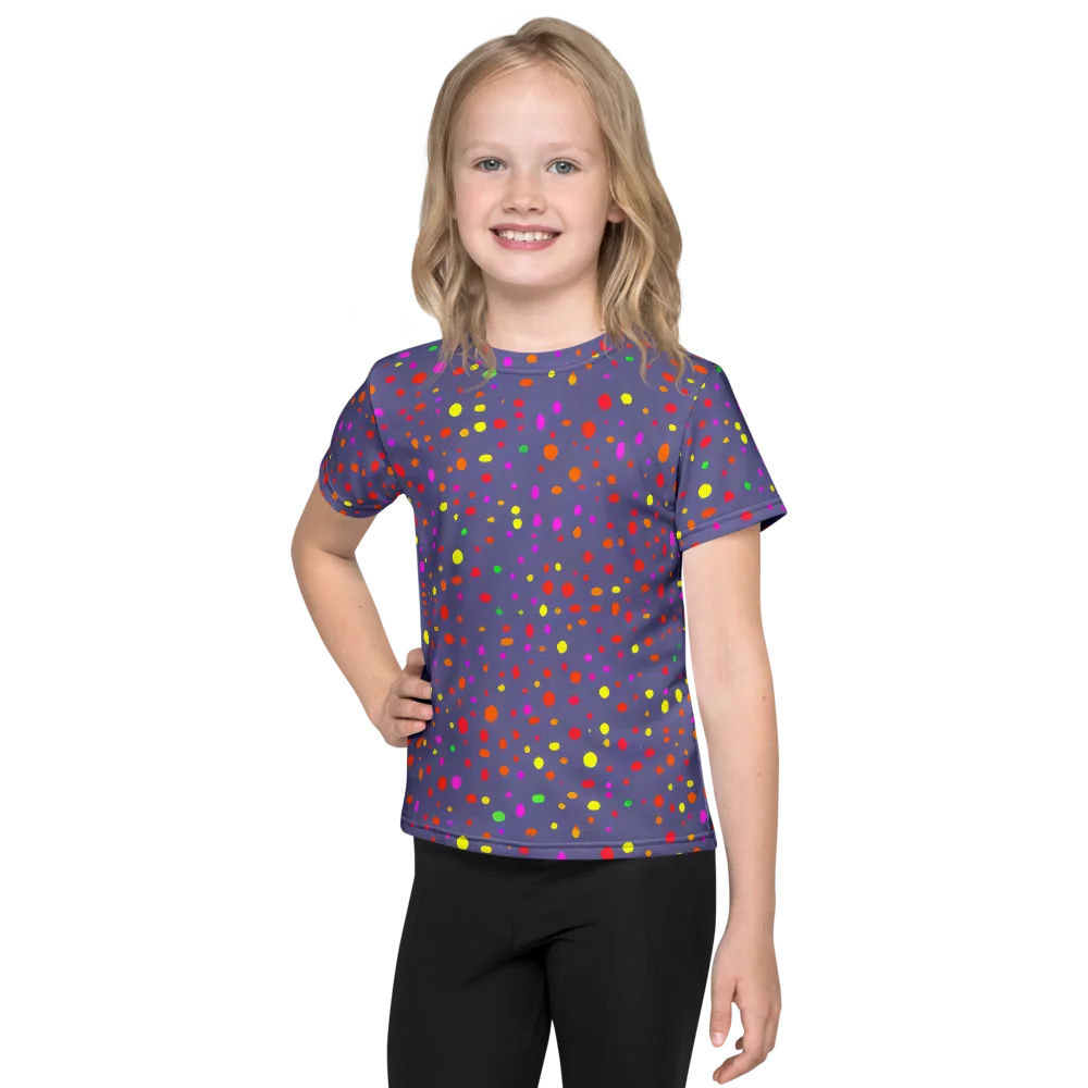 Chromatic Confetti on Kids Crew Neck T-Shirt — Front