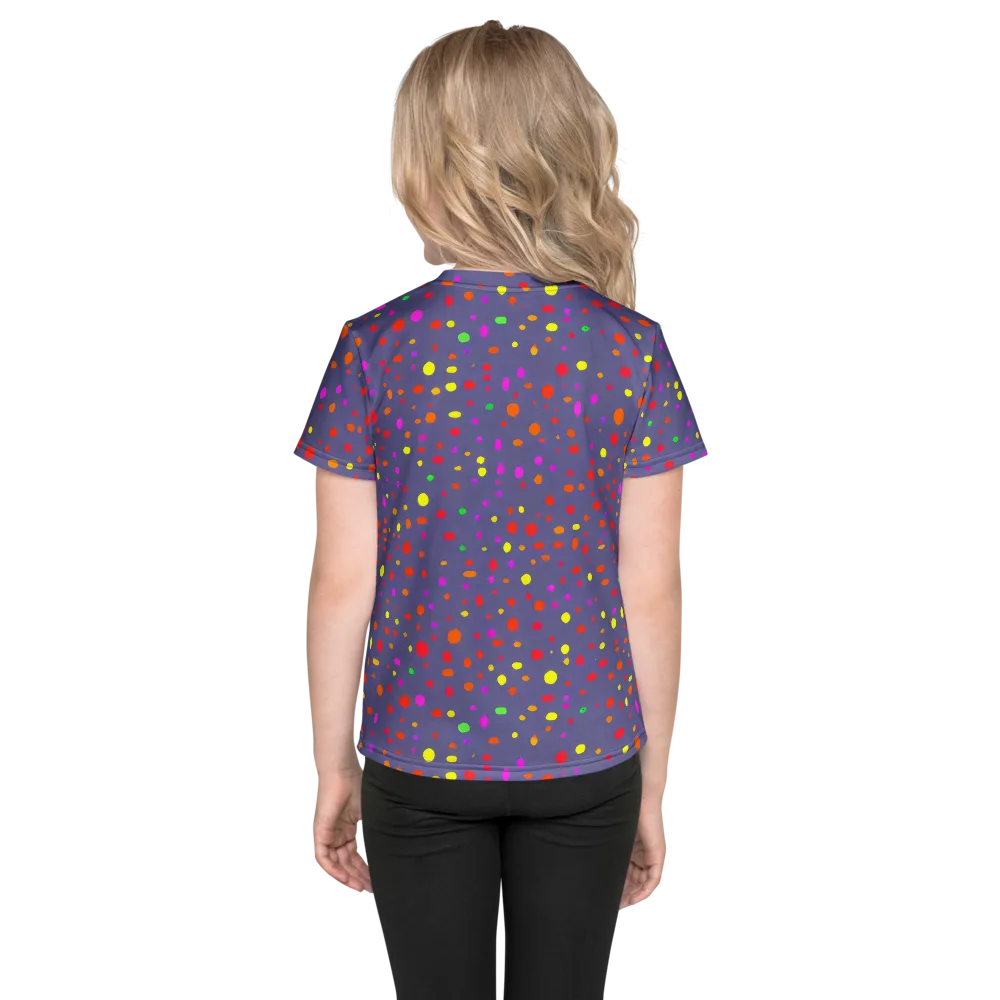 Chromatic Confetti on Kids Crew Neck T-Shirt — Back