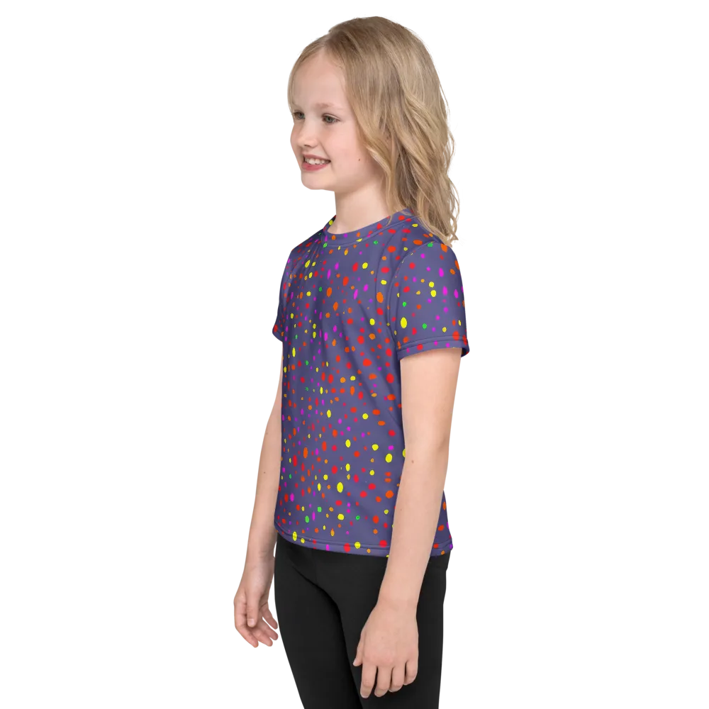 Chromatic Confetti on Kids Crew Neck T-Shirt — Left