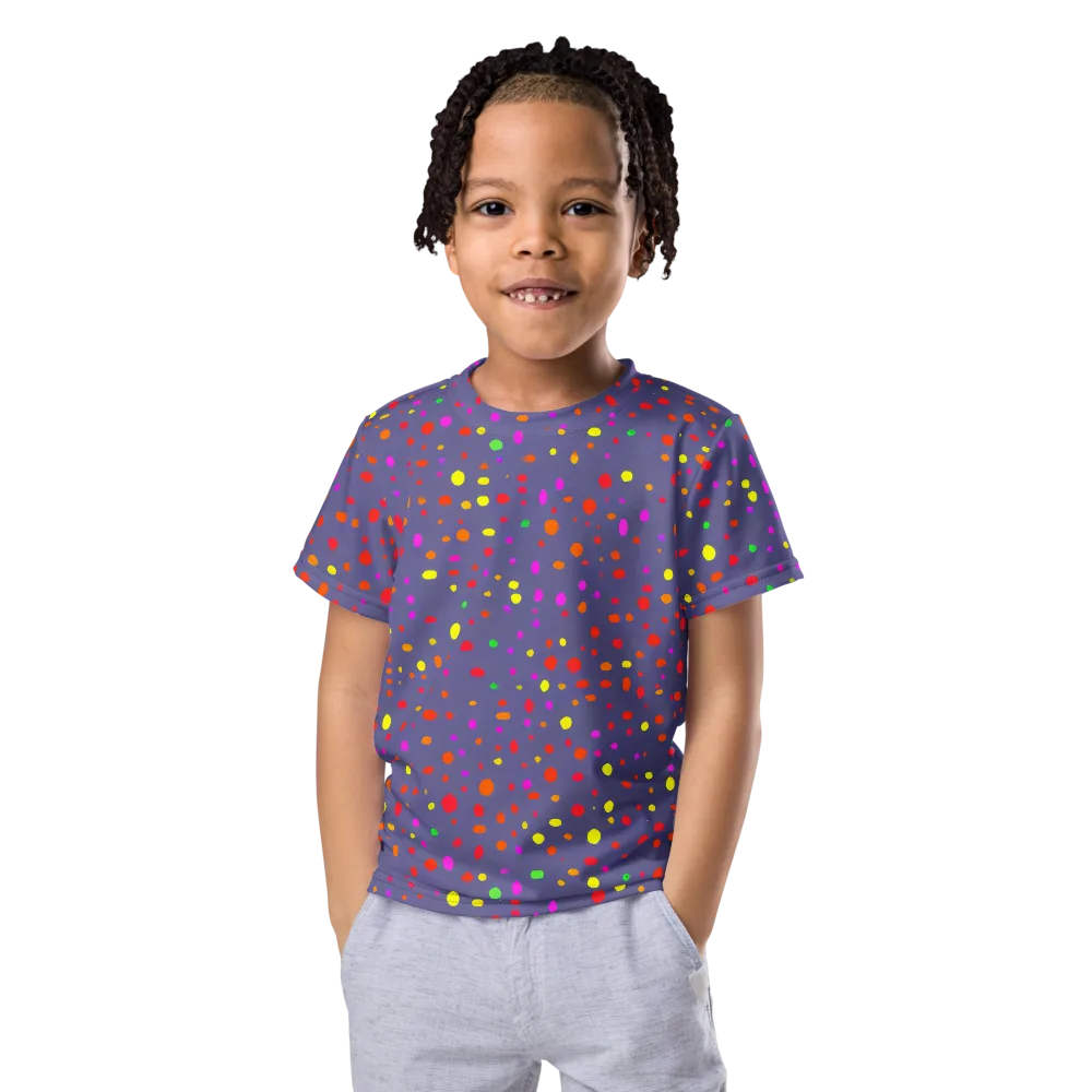 Chromatic Confetti on Kids Crew Neck T-Shirt — Front