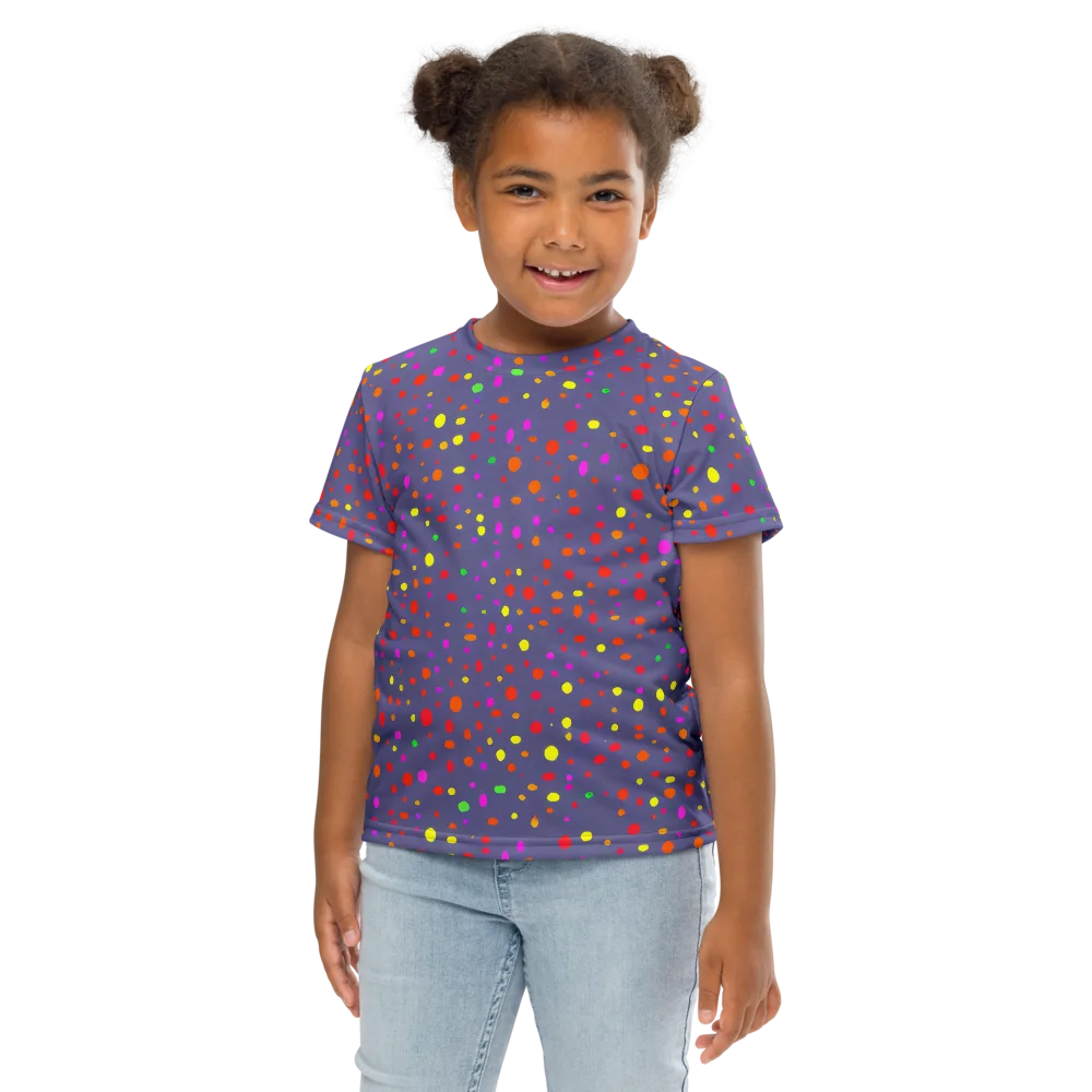 Chromatic Confetti on Kids Crew Neck T-Shirt — Front