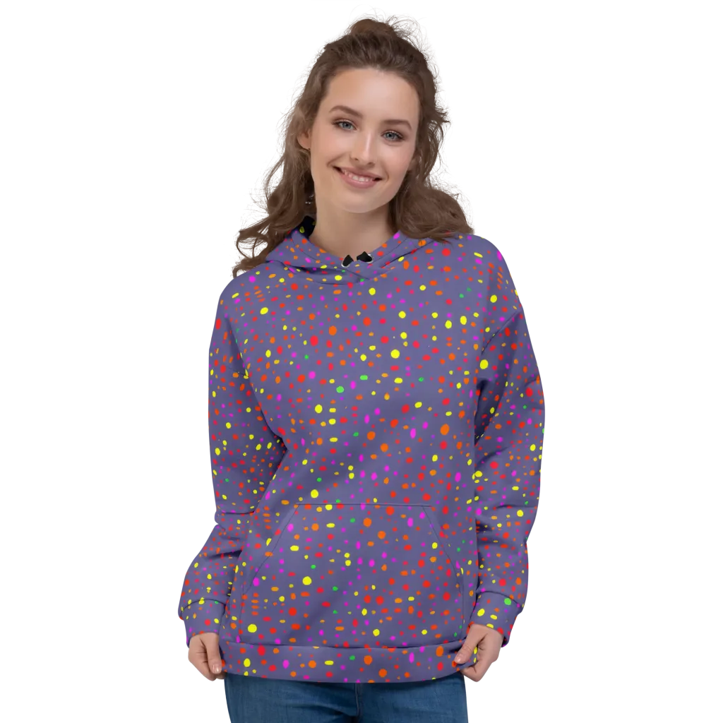 Chromatic Confetti on Hoodie — Front
