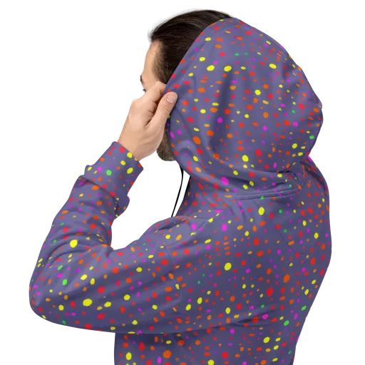Chromatic Confetti on a Hoodie