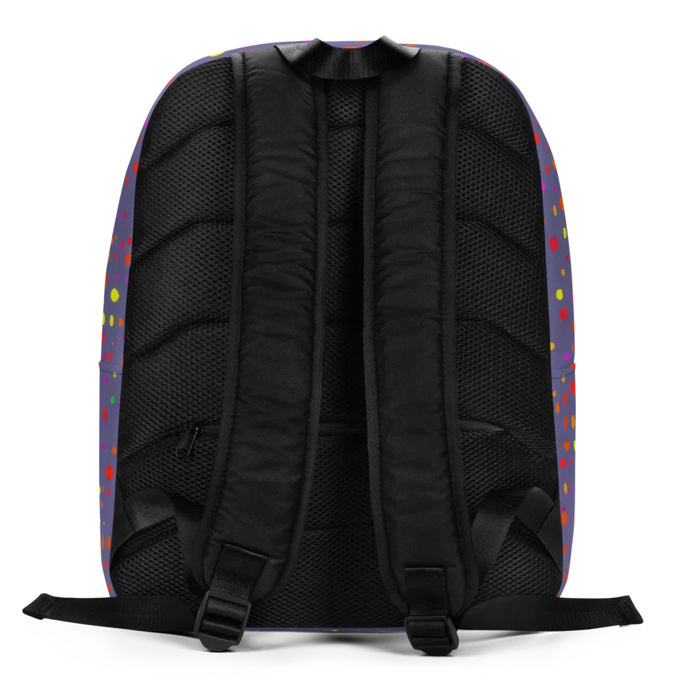 Chromatic Confetti on Minimalist Backpack — Back