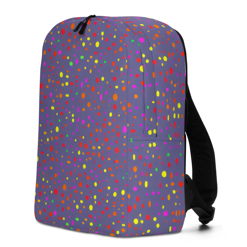 Chromatic Confetti on Minimalist Backpack — Left