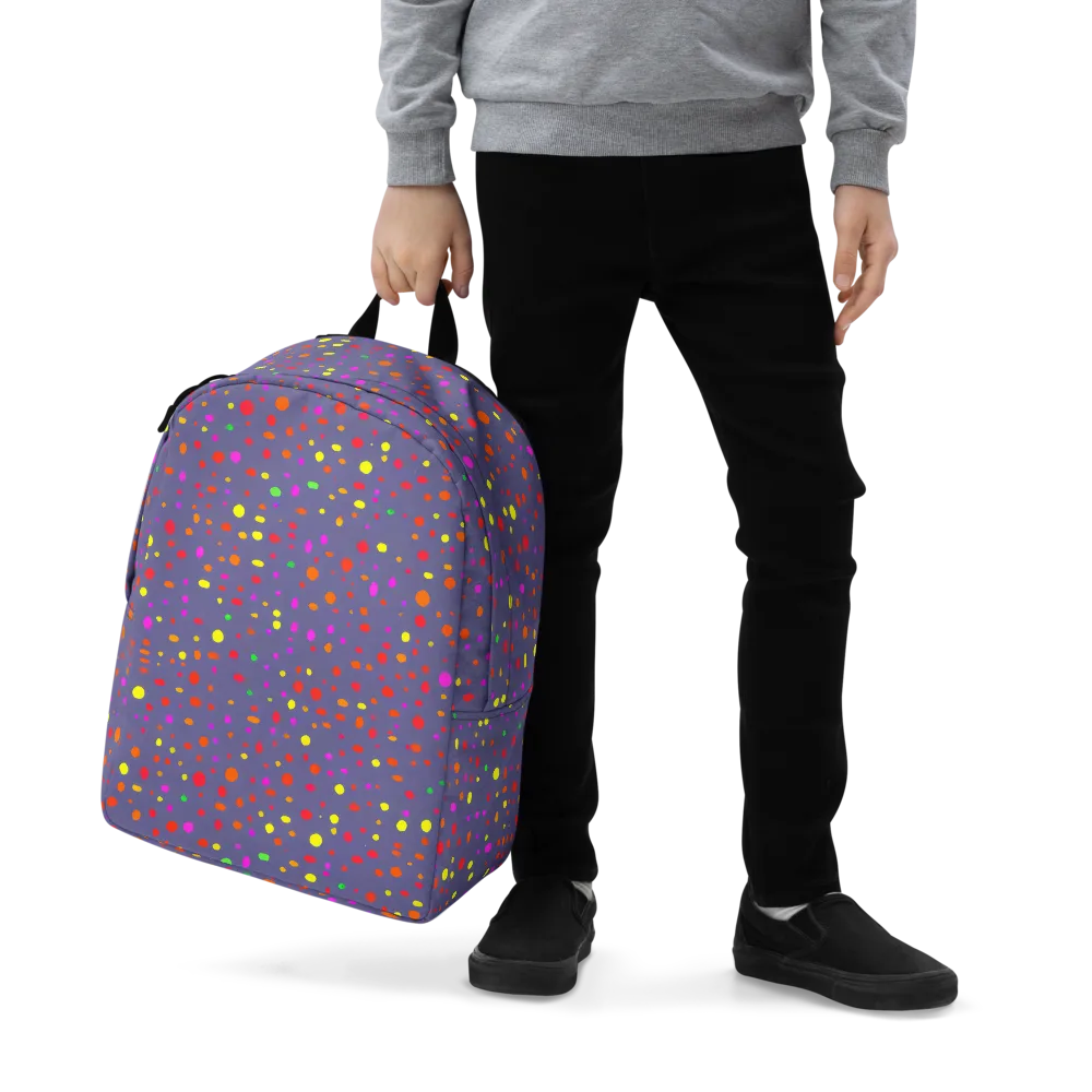 Chromatic Confetti on Minimalist Backpack — Zoomed-in