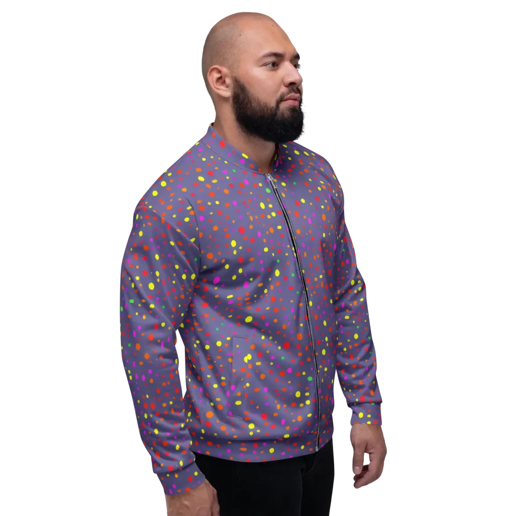 Chromatic Confetti on Bomber Jacket — Right