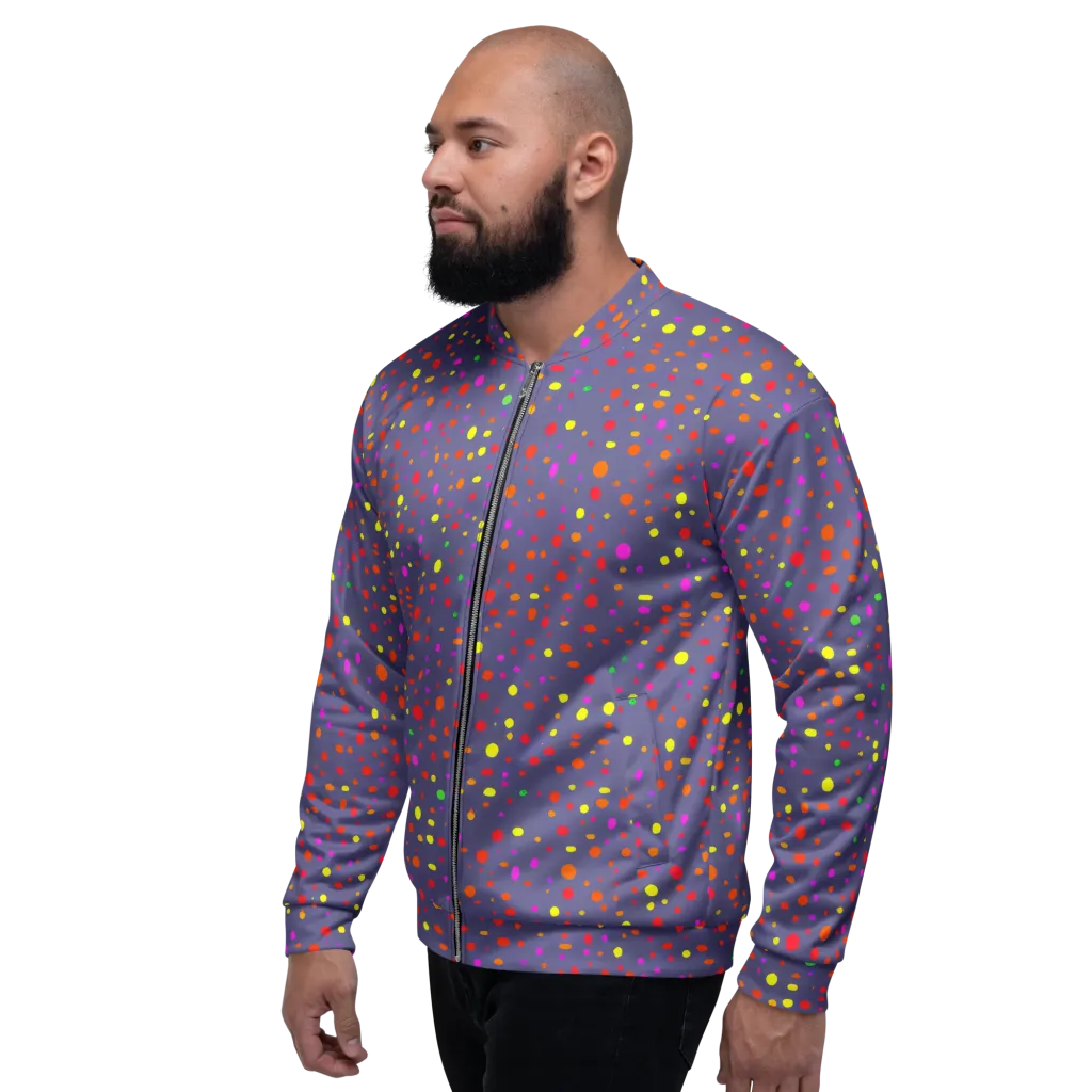 Chromatic Confetti on Bomber Jacket — Left