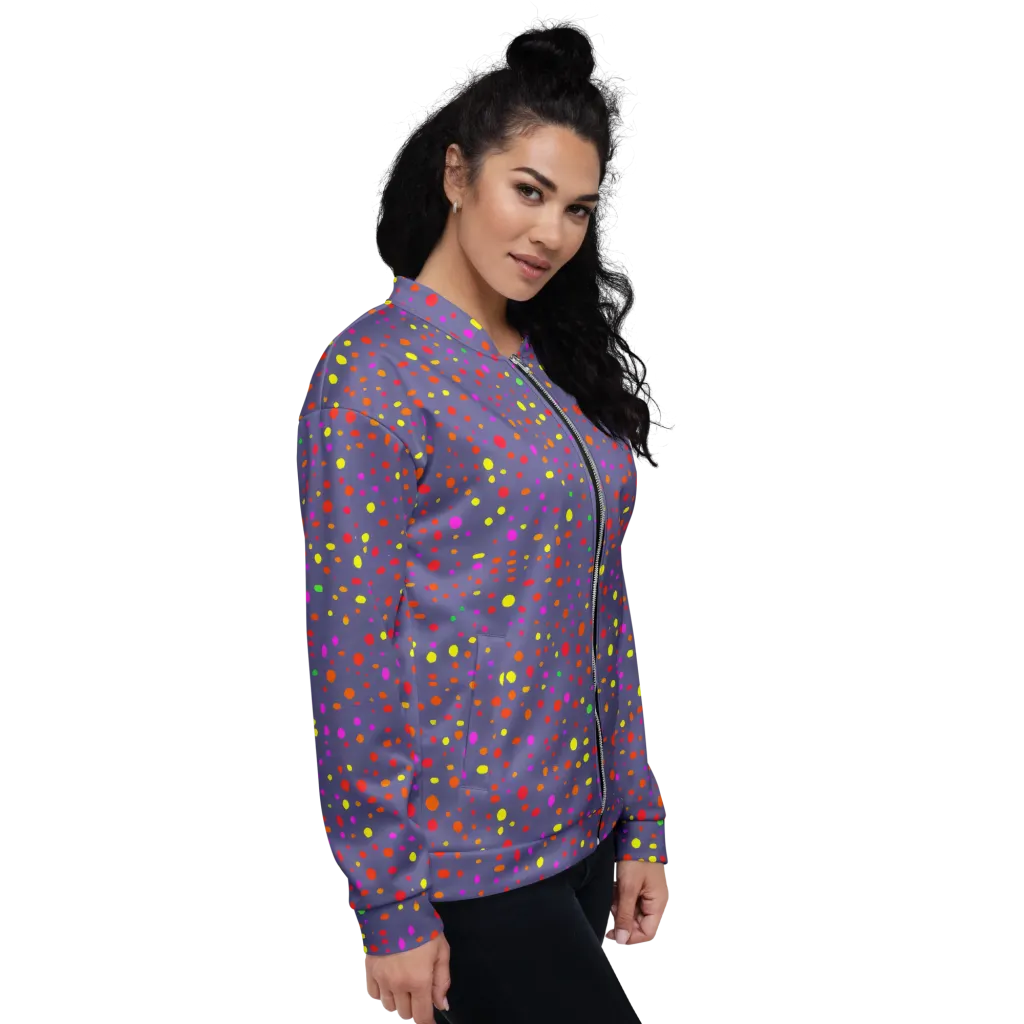 Chromatic Confetti on Bomber Jacket — Right