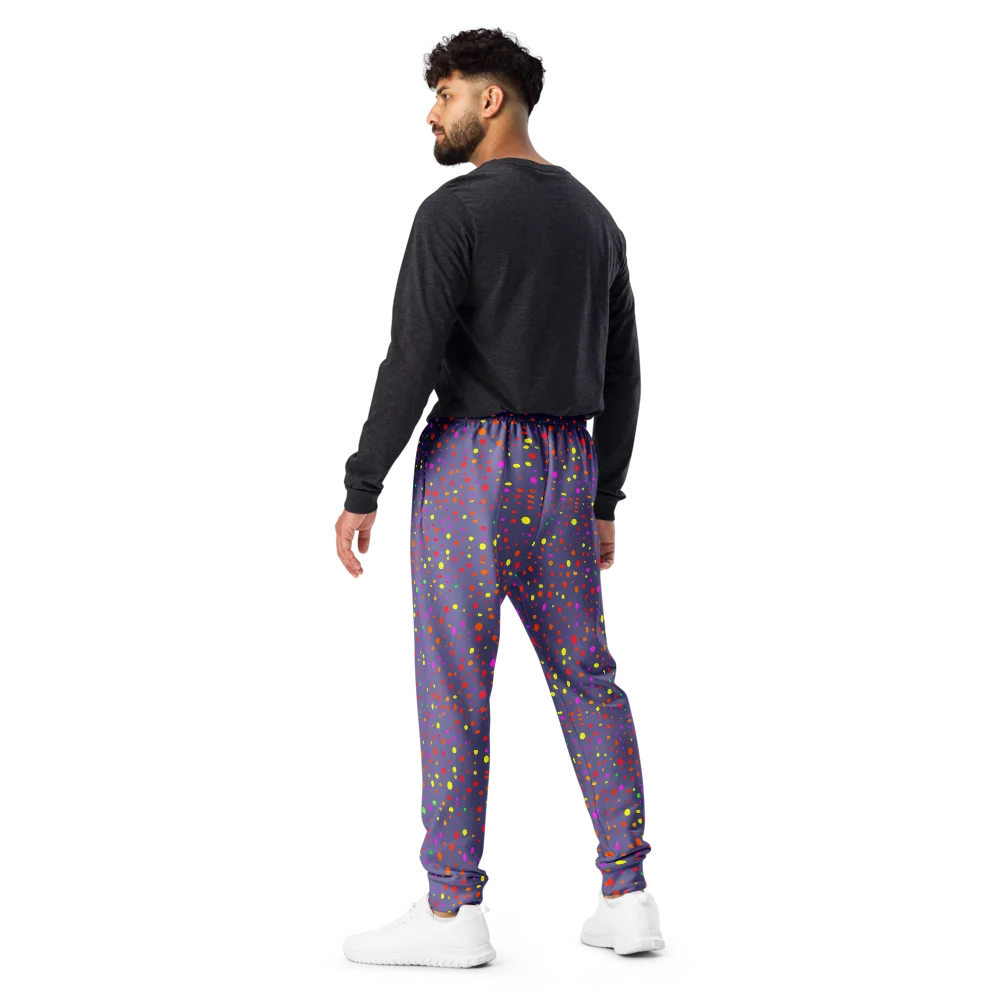 Chromatic Confetti on Men's Joggers — Back