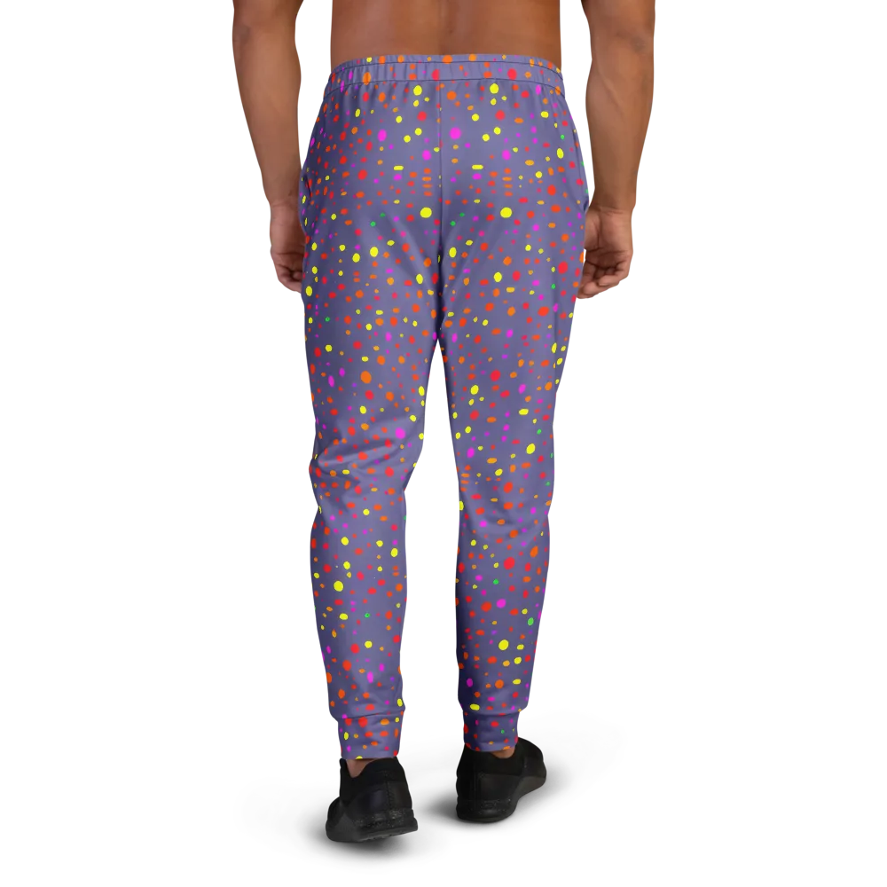 Chromatic Confetti on Men's Joggers — Back