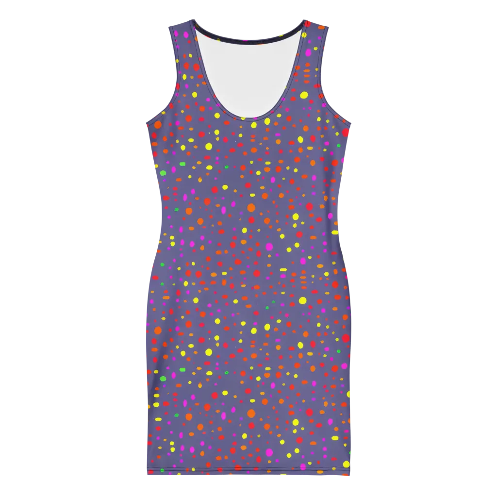 Chromatic Confetti on Bodycon Dress — Front