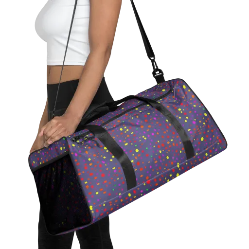 Chromatic Confetti on a Duffle Bag