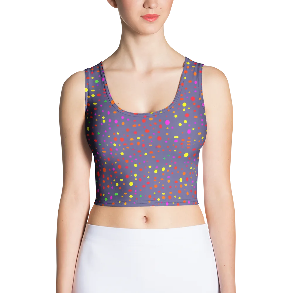 Chromatic Confetti on Crop Top — Front