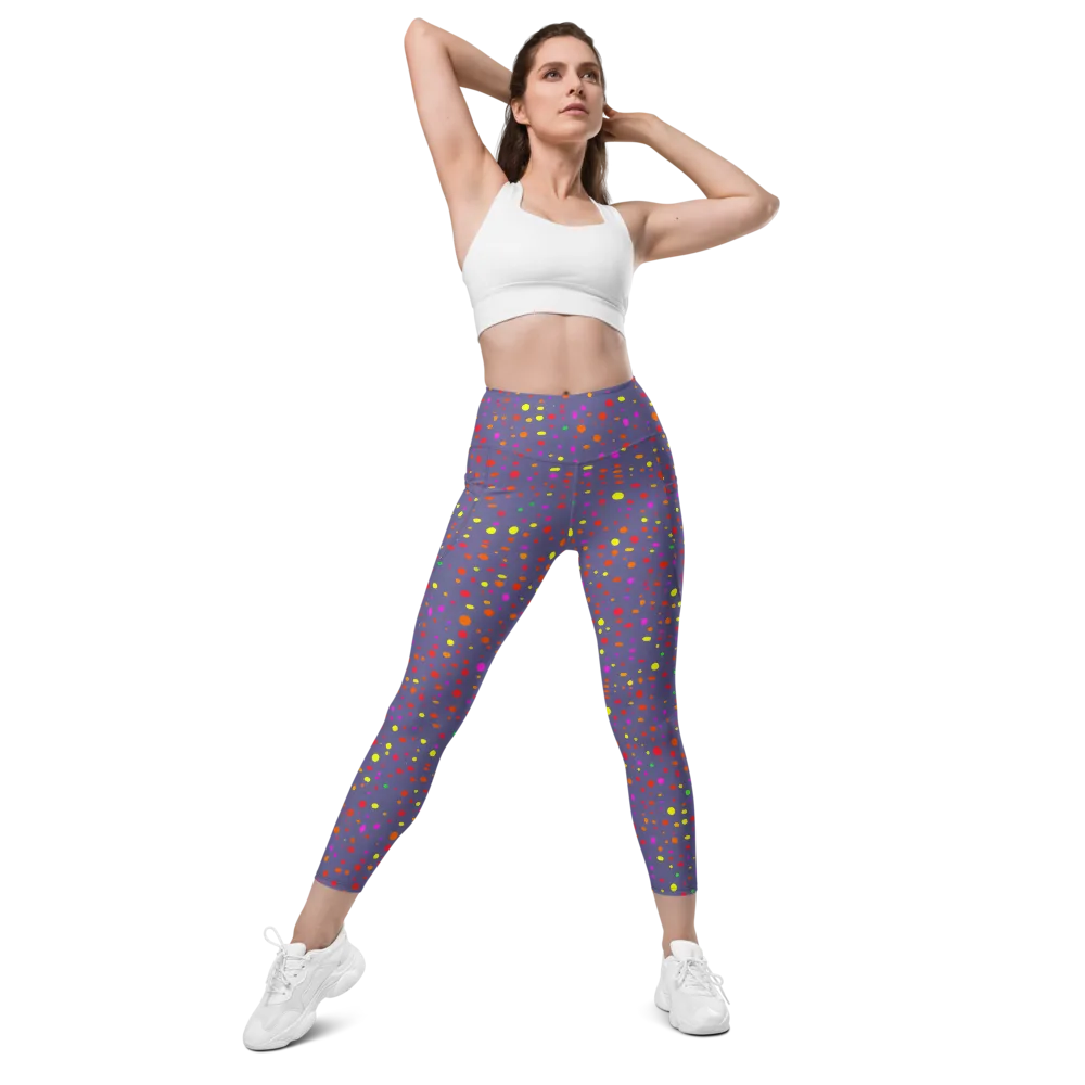 Chromatic Confetti on Leggings with Pockets — Front