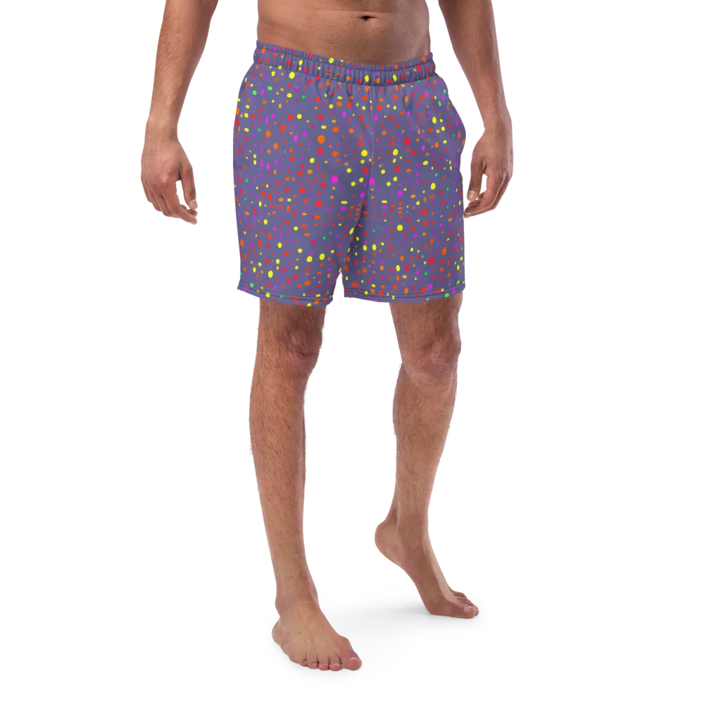 Chromatic Confetti on Swim Trunks — Front