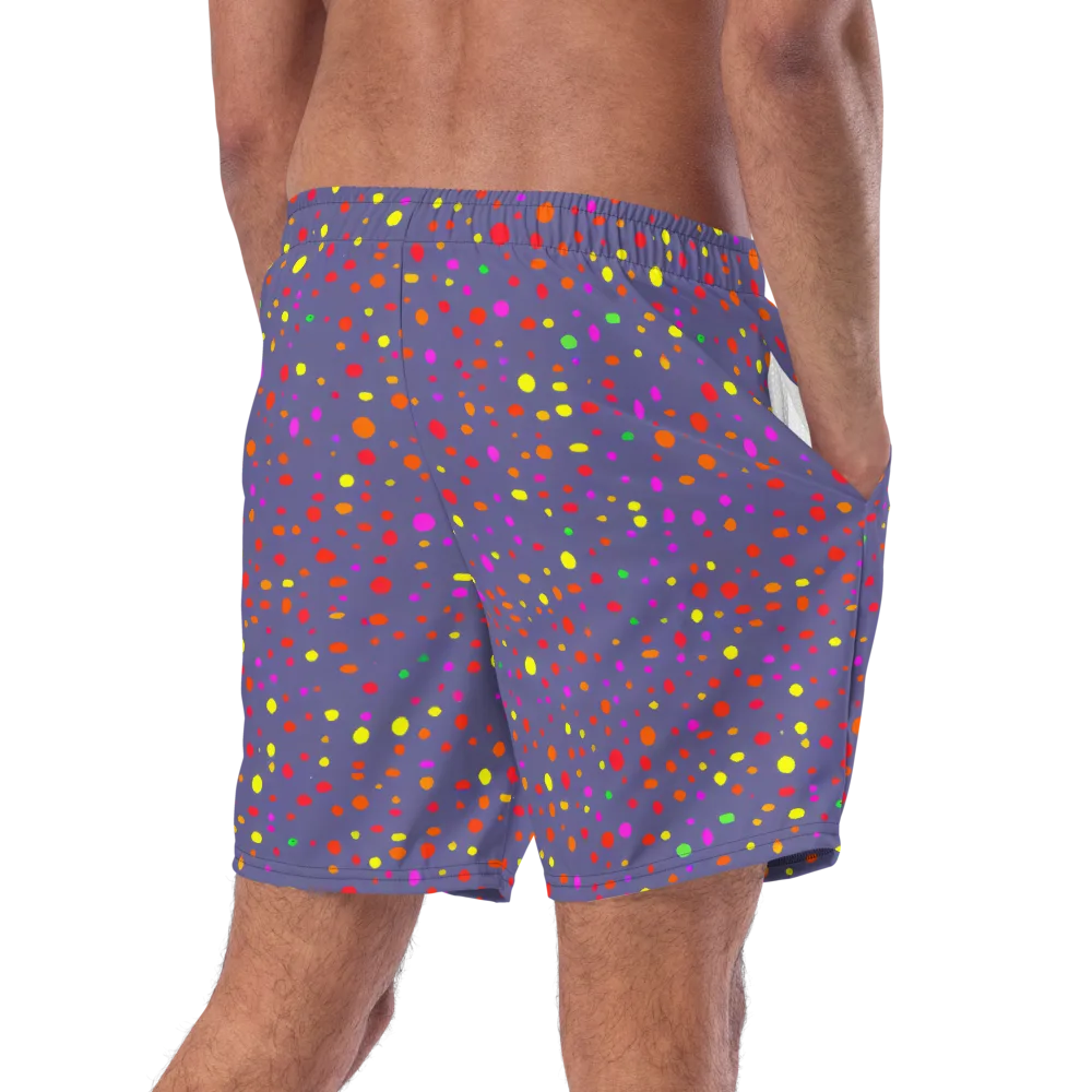 Chromatic Confetti on Swim Trunks — Right Back