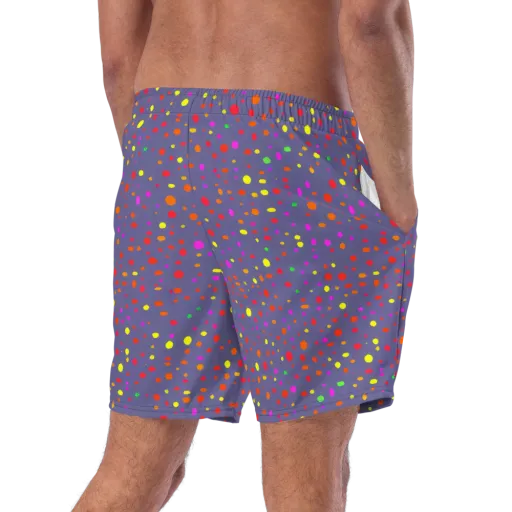 Chromatic Confetti on a Swim Trunks