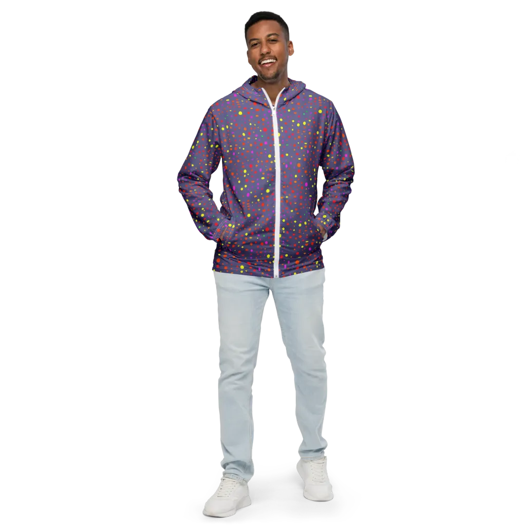 Chromatic Confetti on Men's Windbreaker — Front