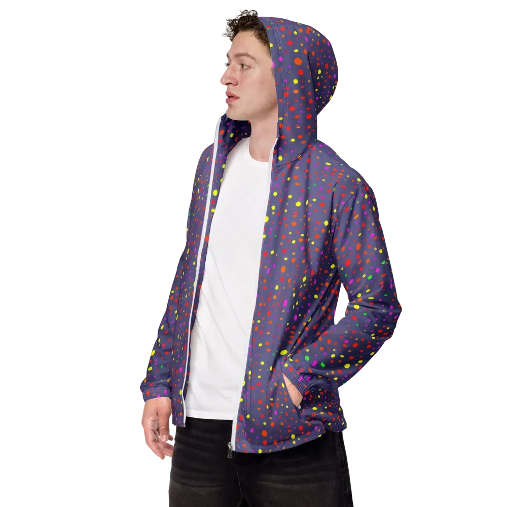 Chromatic Confetti on Men's Windbreaker — Left Front