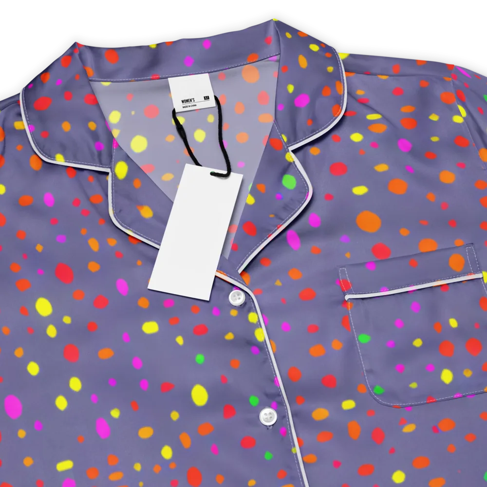 Chromatic Confetti on Women's Short Sleeve Pajama Top — Product details
