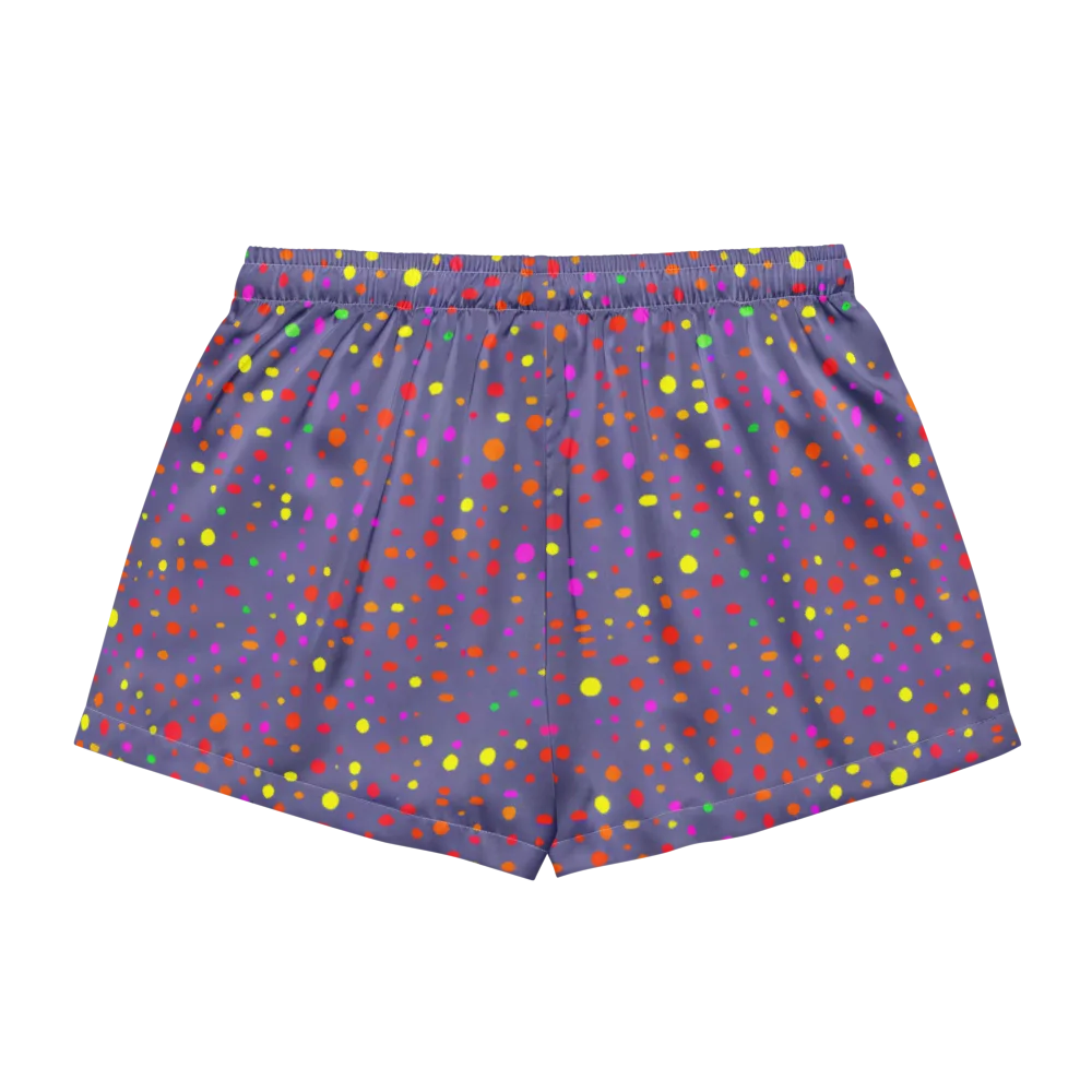 Chromatic Confetti on Women's Pajama Shorts — Back
