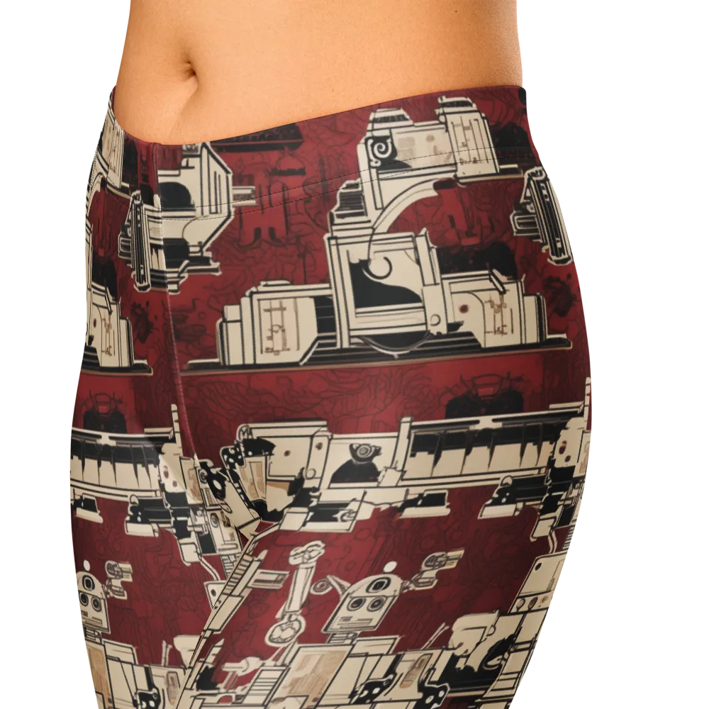 Clockwork Cabaret on Capri Leggings — Zoomed-in