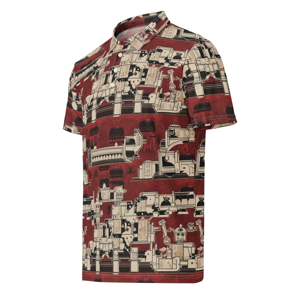 Clockwork Cabaret on Men's Slim Fit Polo Shirt — Left Front