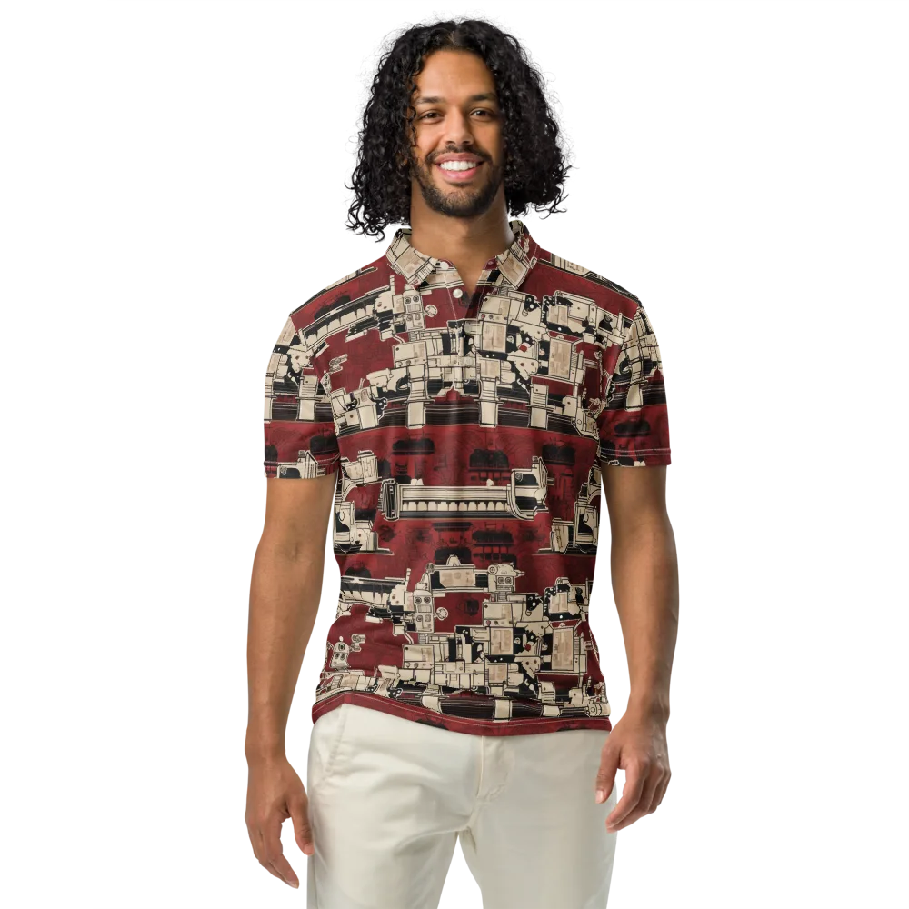 Clockwork Cabaret on Men's Slim Fit Polo Shirt — Front