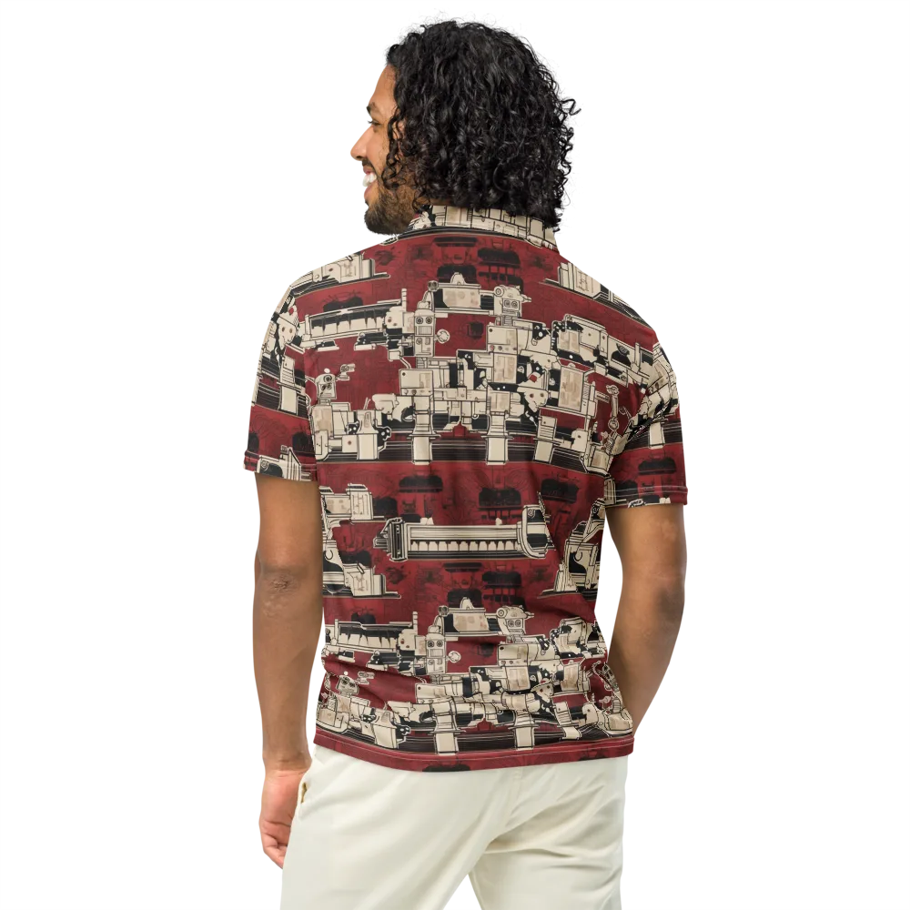 Clockwork Cabaret on Men's Slim Fit Polo Shirt — Back