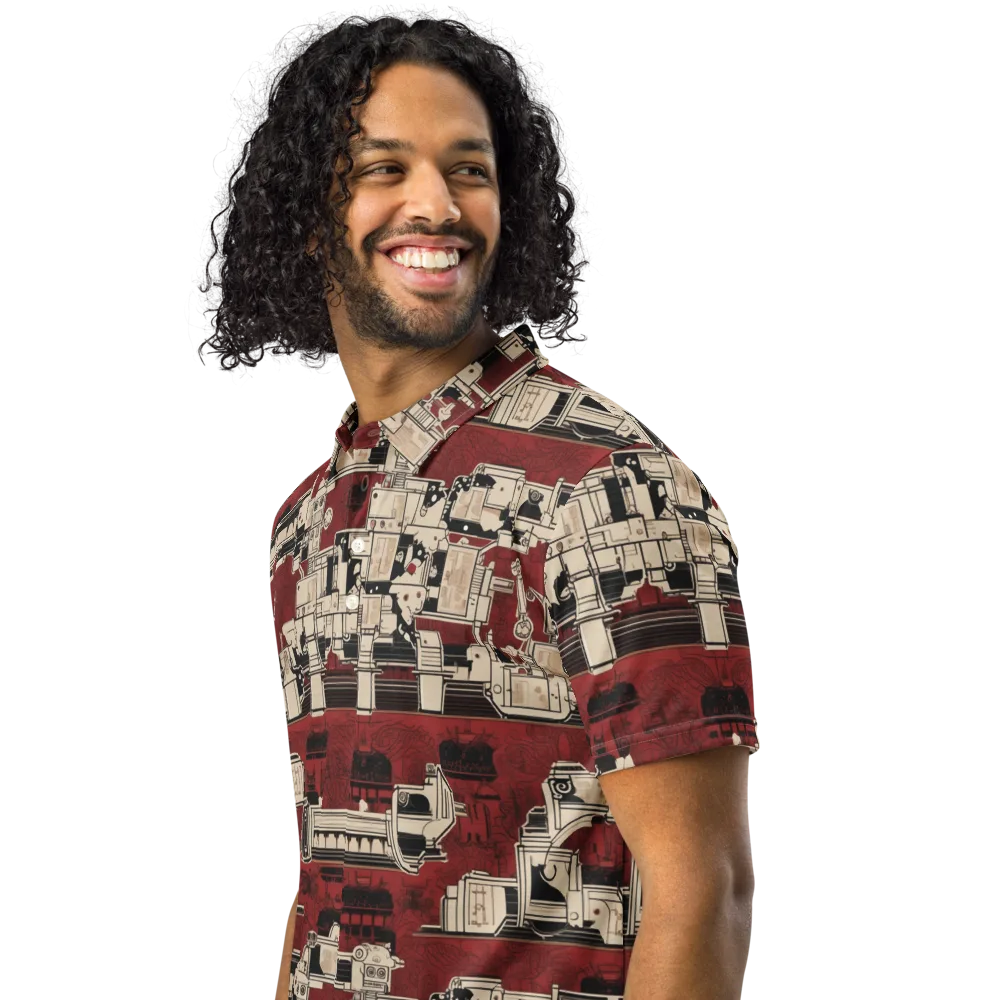 Clockwork Cabaret on Men's Slim Fit Polo Shirt — Left Front