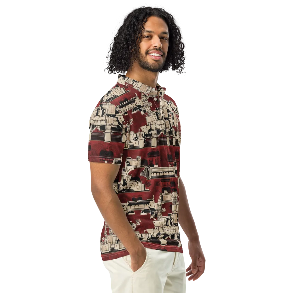 Clockwork Cabaret on Men's Slim Fit Polo Shirt — Right Front