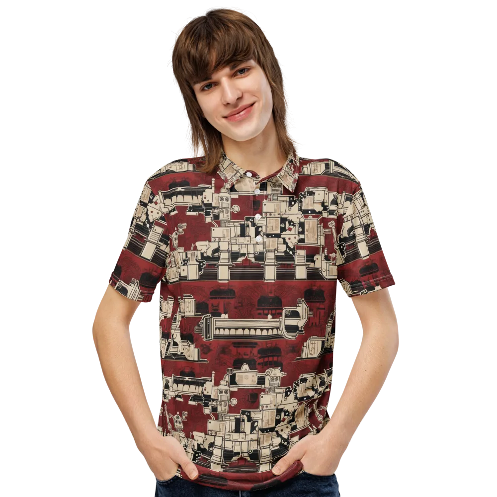 Clockwork Cabaret on Men's Slim Fit Polo Shirt — Front