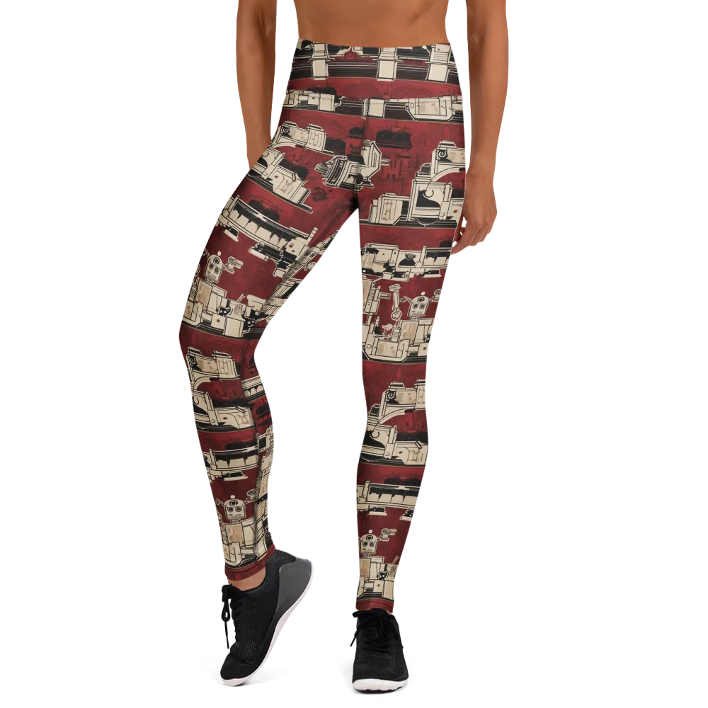 Clockwork Cabaret on Yoga Leggings — Front