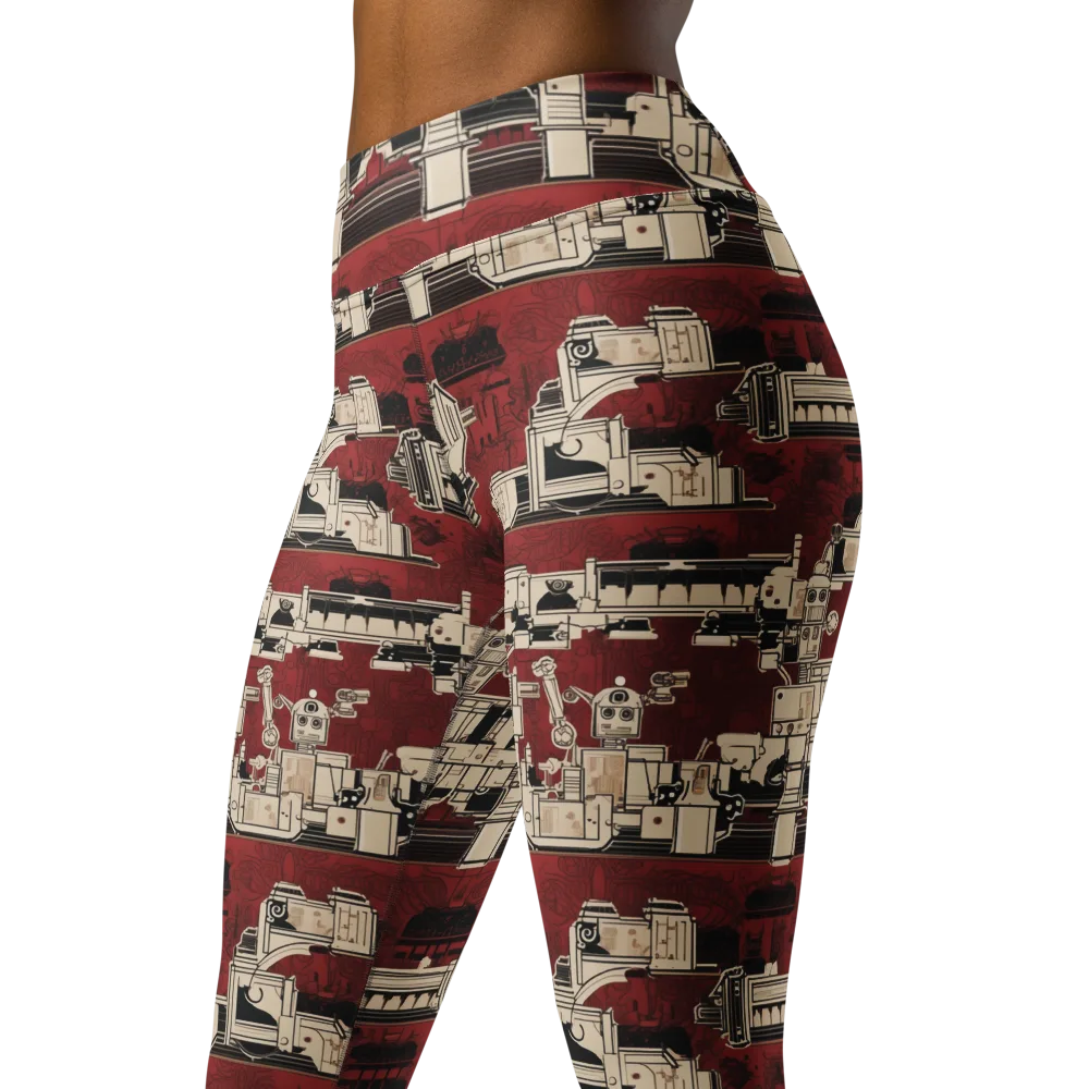 Clockwork Cabaret on Yoga Leggings — Left Front