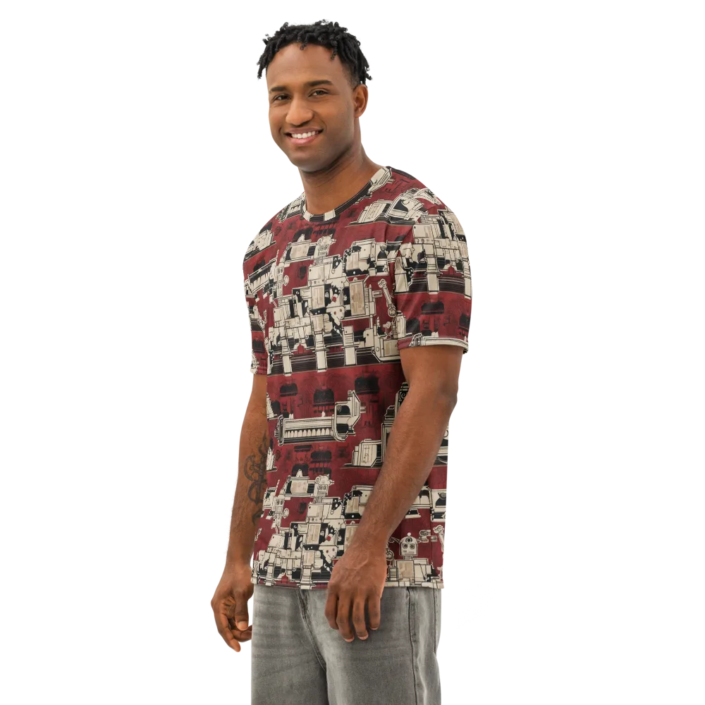 Clockwork Cabaret on Men's Cotton Crew Neck T-Shirt — Left Front
