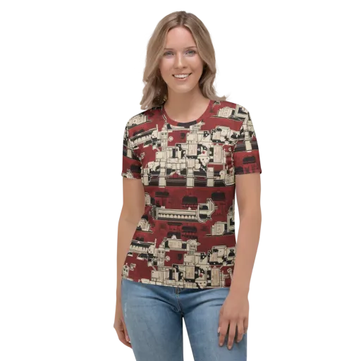 Clockwork Cabaret on a Women's Crew Neck T-Shirt