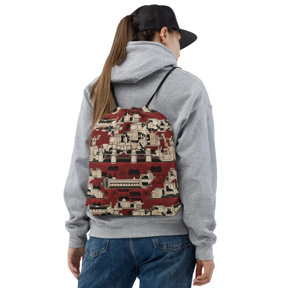 Clockwork Cabaret on Drawstring Bag — Front