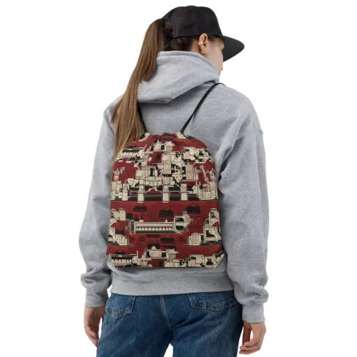 Clockwork Cabaret on a Drawstring Bag