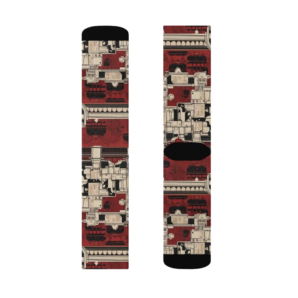 Clockwork Cabaret on Socks — Left Sock